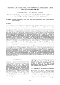 MEASURING A DYNAMIC AND FLOODING RIVER SURFACE BY CLOSE RANGE