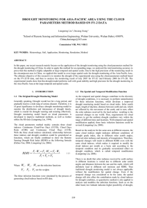 DROUGHT MONITORING FOR ASIA-PACIFIC AREA USING THE CLOUD
