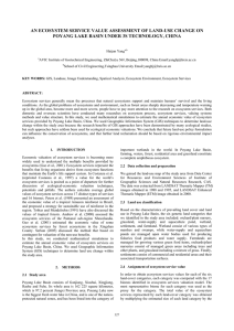 AN ECOSYSTEM SERVICE VALUE ASSESSMENT OF LAND-USE CHANGE ON