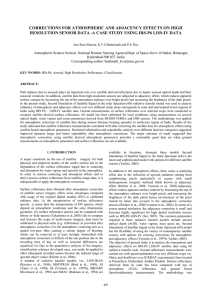 CORRECTIONS FOR ATMOSPHERIC AND ADJACENCY EFFECTS ON HIGH