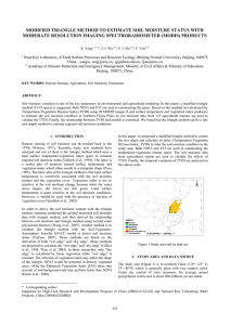 MODIFIED TRIANGLE METHOD TO ESTIMATE SOIL MOISTURE STATUS WITH