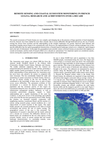 REMOTE SENSING AND COASTAL ECOSYSTEM MONITORING IN FRENCH