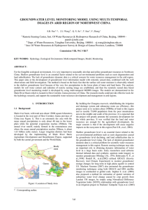 GROUNDWATER LEVEL MONITORING MODEL USING MULTI-TEMPORAL