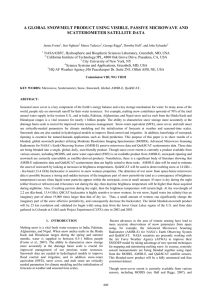 A GLOBAL SNOWMELT PRODUCT USING VISIBLE, PASSIVE MICROWAVE AND