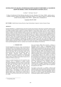 ESTIMATION OF GRASSLAND DEGRADATION BASED ON HISTORICAL MAXIMUM