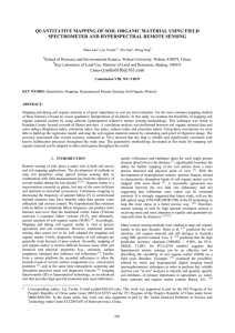 QUANTITATIVE MAPPING OF SOIL ORGANIC MATERIAL USING FIELD