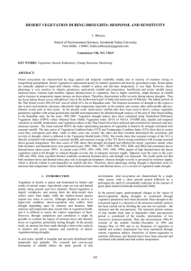 DESERT VEGETATION DURING DROUGHTS: RESPONSE AND SENSITIVITY