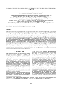 SUGARCANE PHENOLOGICAL DATE ESTIMATION USING BROAD-BAND DIGITAL CAMERAS