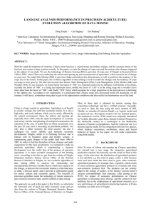 LAND-USE ANALYSIS PERFORMANCE IN PRECISION AGRICULTURE: EVOLUTION ALGORITHM OF DATA MINING