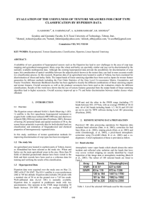 EVALUATION OF THE USEFULNESS OF TEXTURE MEASURES FOR CROP TYPE