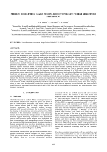 MEDIUM RESOLUTION IMAGE FUSION, DOES IT ENHANCE FOREST STRUCTURE ASSESSMENT