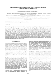 SAXAUL FOREST AREA DETERMINATION BY REMOTE SENSING IN MONGOLIA’S GOBI REGION