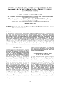 SPECTRAL ANALYSIS OF ASTER, HYPERION, AND QUICKBIRD DATA FOR