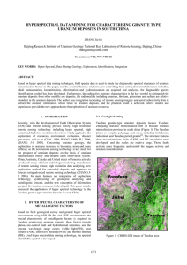 HYPERSPECTRAL DATA MINING FOR CHARACTERISING GRANITE TYPE