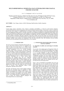 MULTI-DIMENSIONAL GEOSPATIAL DATA INTEGRATION FOR COASTAL CHANGE ANALYSIS