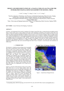 DESIGN AND IMPLEMENTATION OF A COASTAL WEB ATLAS (CWA) FOR... INTEGRATED COASTAL ZONE MANAGEMENT OF JIANGSU, CHINA