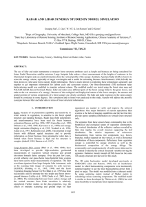 RADAR AND LIDAR SYNERGY STUDIES BY MODEL SIMULATION