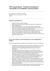 1995 Annual Report - Technical Commission I &#34;SENSORS, PLATFORMS AND IMAGERY&#34;