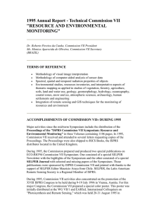 1995 Annual Report - Technical Commission VII &#34;RESOURCE AND ENVIRONMENTAL MONITORING&#34;