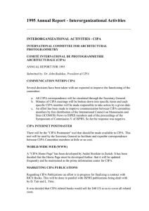 1995 Annual Report - Interorganizational Activities INTERORGANIZATIONAL ACTIVITIES - CIPA