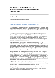 TECHNICAL COMMISSION II: Systems for data processing, analysis and representation