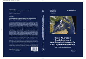 8 ISPRS Book Series Recent Advances in Remote Sensing and Geoinformation