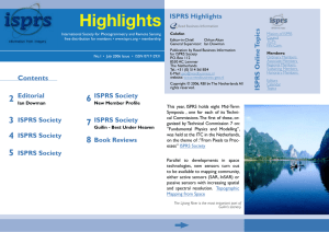 ISPRS Highlights Topics