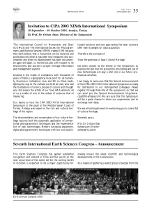 35 Invitation to CIPA 2003 XIXth International  Symposium