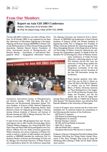 26 Report on Asia GIS 2003 Conference