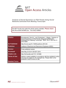 Analysis of Social Dynamics on FDA Panels Using Social Please share