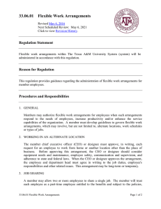 33.06.01  Flexible Work Arrangements Regulation Statement