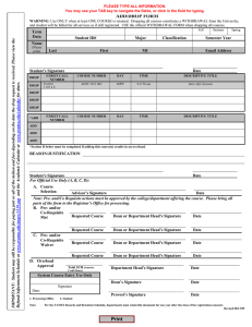 PRAIRIE VIEW A&amp;M UNIVERSITY – Office of the Registrar ADD/DROP FORM