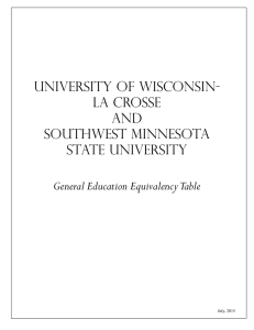 University of Wisconsin- La Crosse And
