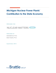 Michigan Nuclear Power Plants’ Contribution to the State Economy  PREPARED FOR