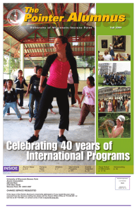 Alumnus Celebrating 40 years of International Programs Pointer