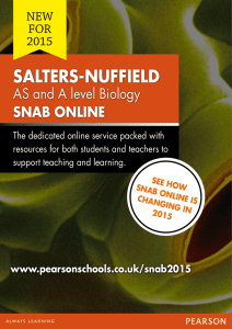 SALTERS-NUFFIELD  AS and A level Biology SNAB ONLINE