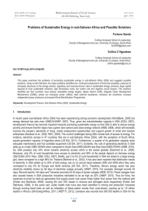 Problems of Sustainable Energy in sub-Saharan Africa and Possible Solutions