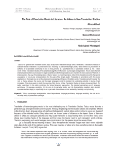 The Role of Five-Letter Words in Literature: An X-Area in... Mediterranean Journal of Social Sciences Alireza Akbari MCSER Publishing, Rome-Italy