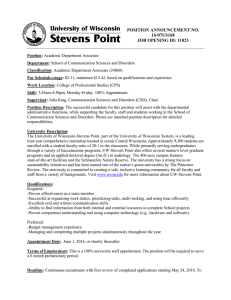 POSITION ANNOUNCEMENT NO. 16-07US168 JOB OPENING ID: 11823