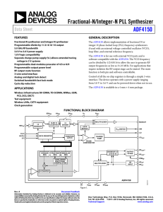 Fractional-N/Integer-N PLL Synthesizer ADF4150 Data Sheet