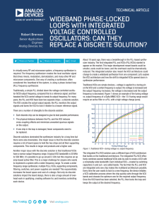 WIDEBAND PHASE-LOCKED LOOPS WITH INTEGRATED VOLTAGE CONTROLLED OSCILLATORS: CAN THEY