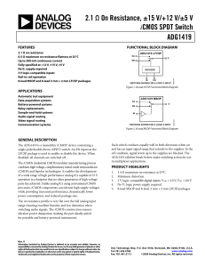 2.1 Ω On Resistance, ±15 V/+12 V/±5 V ADG1419 i