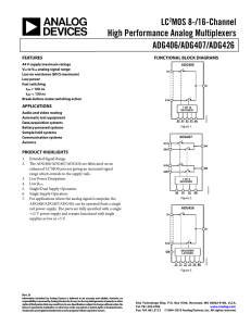 LC MOS 8-/16-Channel High Performance Analog Multiplexers ADG406/ADG407/ADG426