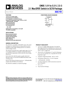 CMOS 1.8 V to 5.5 V, 2.5 Ω ADG749 Data Sheet