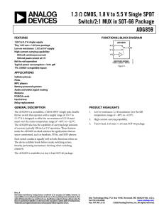 1.3 Ω CMOS, 1.8 V to 5.5 V Single SPDT ADG859