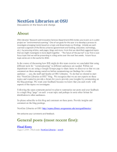 NextGen Libraries at OSU  About