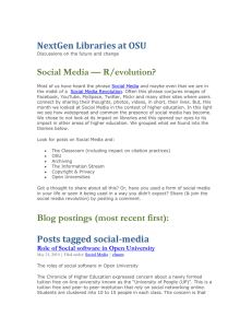 NextGen Libraries at OSU  Social Media — R/evolution?