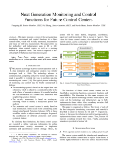 Next Generation Monitoring and Control Functions for Future Control Centers