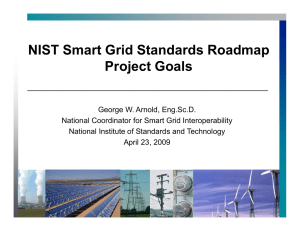 NIST Smart Grid Standards Roadmap Project Goals j