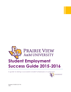 Student Employment Success Guide 2015-2016